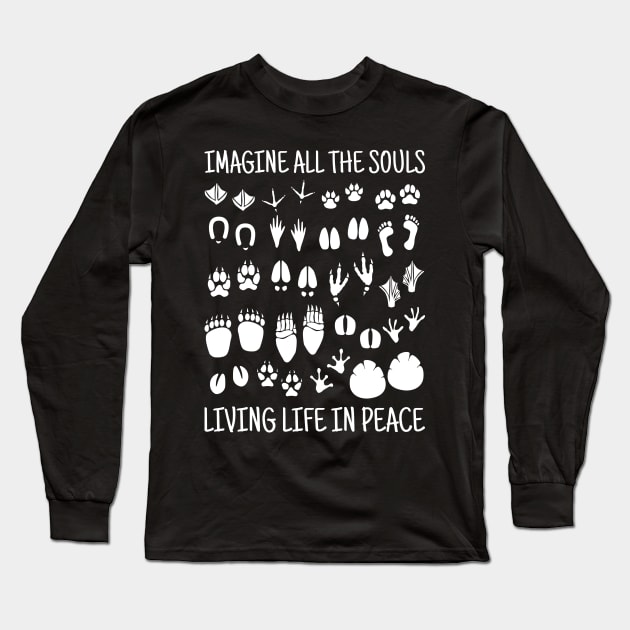 Imagine all the souls living life in Peace. (w) Long Sleeve T-Shirt by illusteek